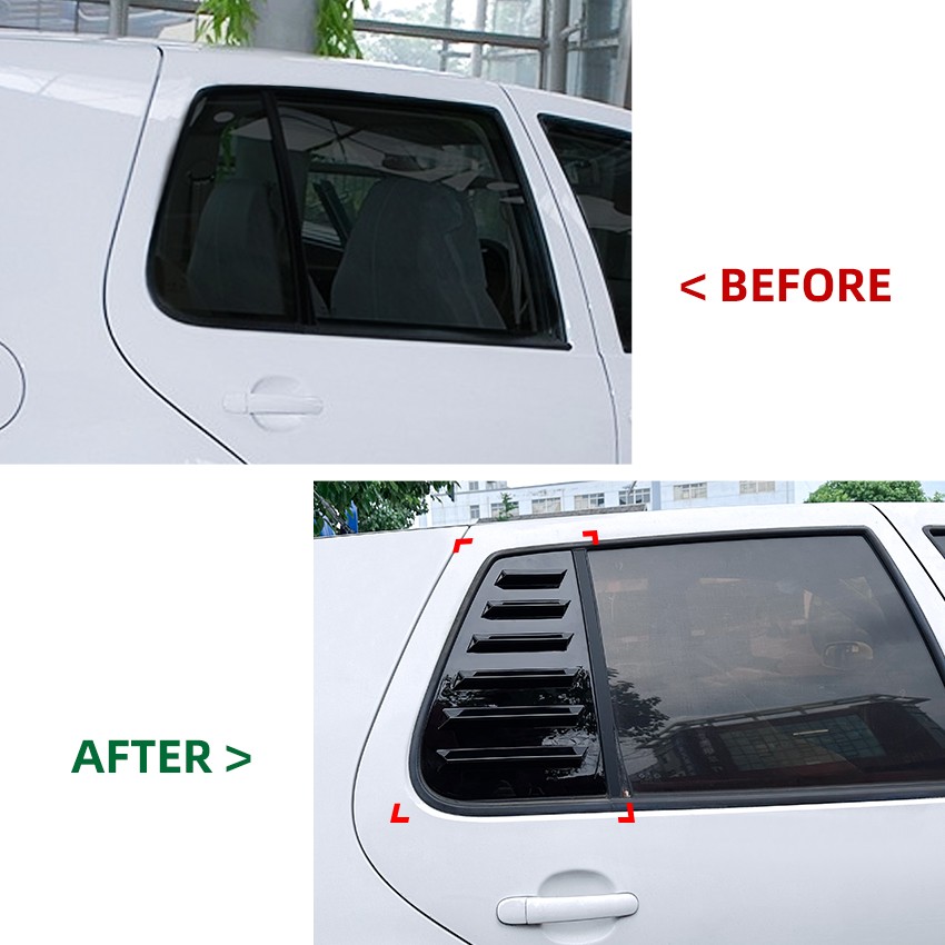 Glossy Black Rear Window Louver Cover For Golf MK4 5-Door Hatchback 1997-2004