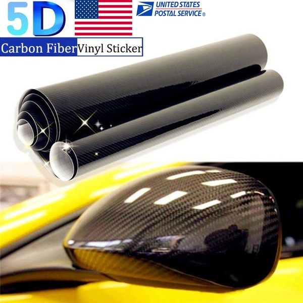 Carbon Fiber Vinyl Car Auto DIY 5D Wrap Sheet Roll Film Sticker Decal 30X152CM