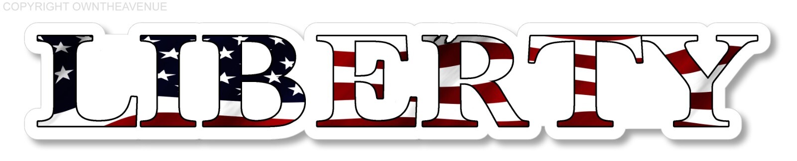 Liberty American Flag Patriotic Car Truck Window Bumper Laptop Sticker Decal