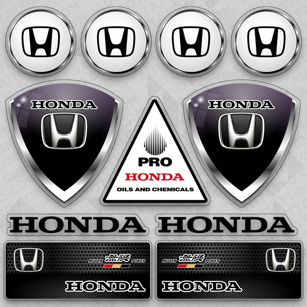 Honda Sport Pro Medal Mugen 無限 Power Car Logo Sticker Vinyl 3D Decal Decorate