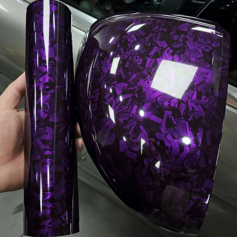 20x152cm Car Glossy Crystal Forged Carbon Fiber Wrapping Vinyl Film Foil Sticker