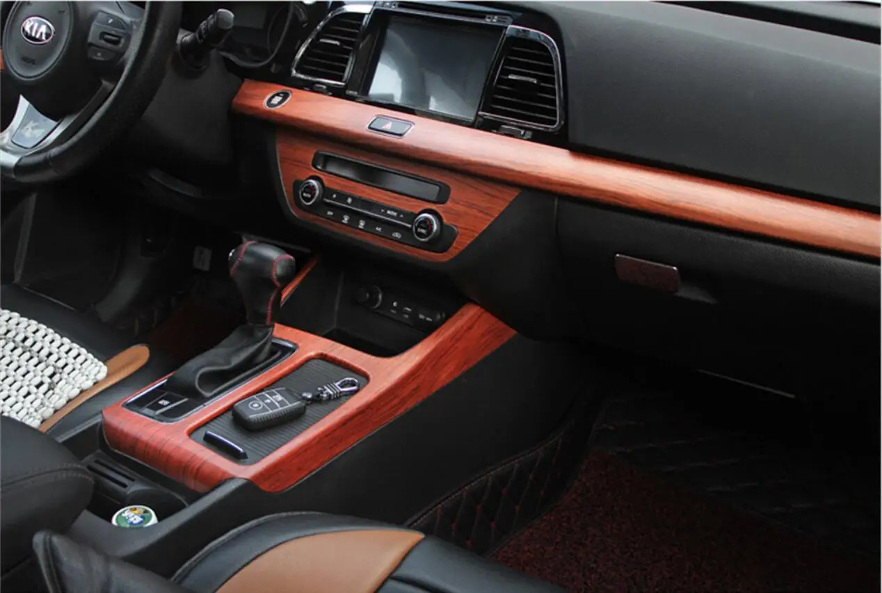 Wood Grain Vinyl Wrap Film Furniture Cabinet Car Interior Bubble Free Decorative