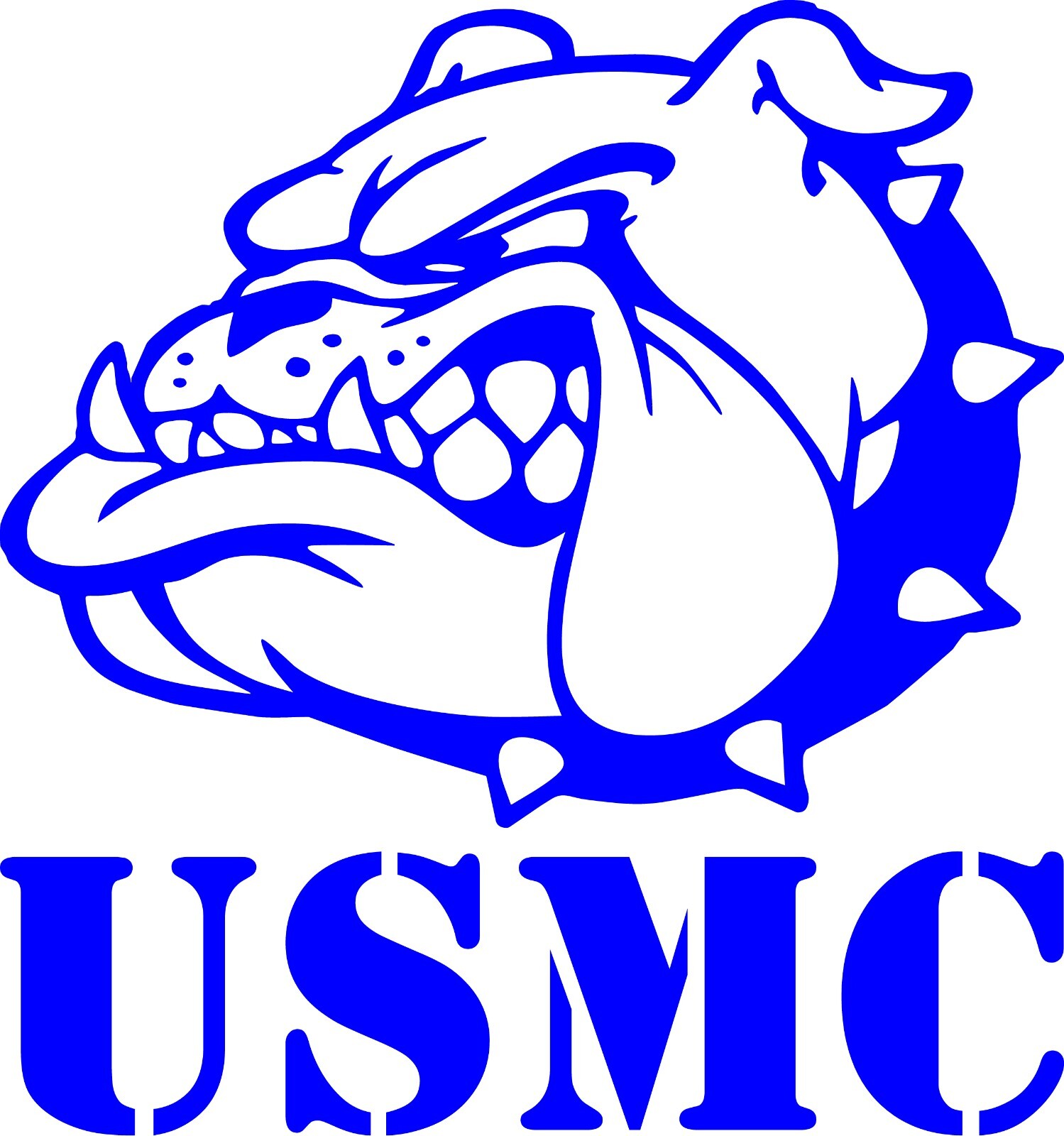 USMC Bulldog Marine Corp Marines Logo Vinyl Decal Multiple Colors and Sizes