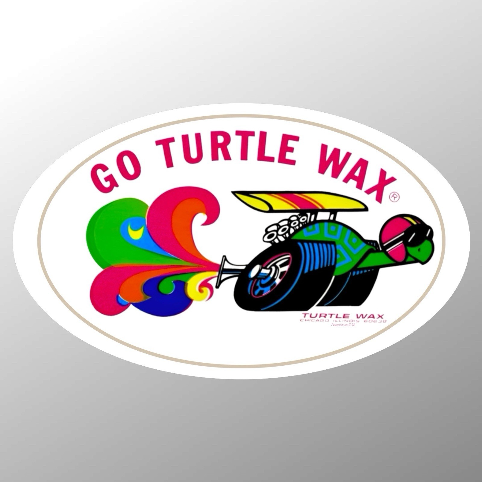 RAT ROD HOT ROD GO TURTLE WAXMOTORCYCLE RAT FINK Retro STICKER