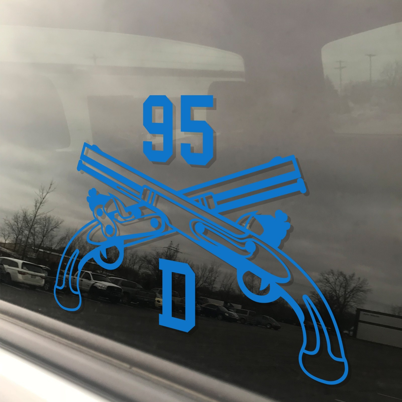 Army MOS 95D CID Special Agent MP Crossed Pistols Insignia Decal 3″ x 5.5″