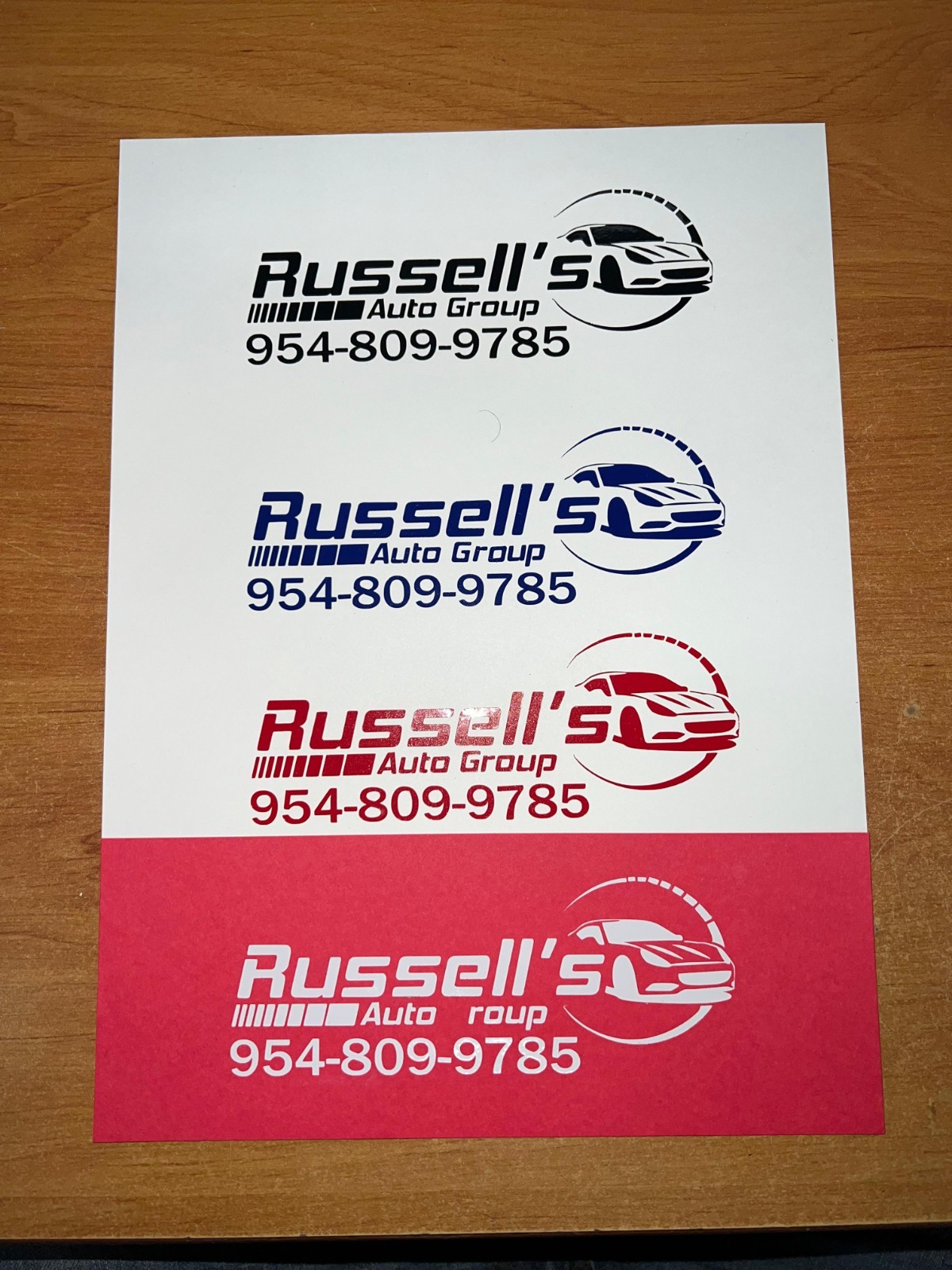 200 x AUTO DEALER DECALS – Your Logo Custom Designed 4 your dealer or campaign