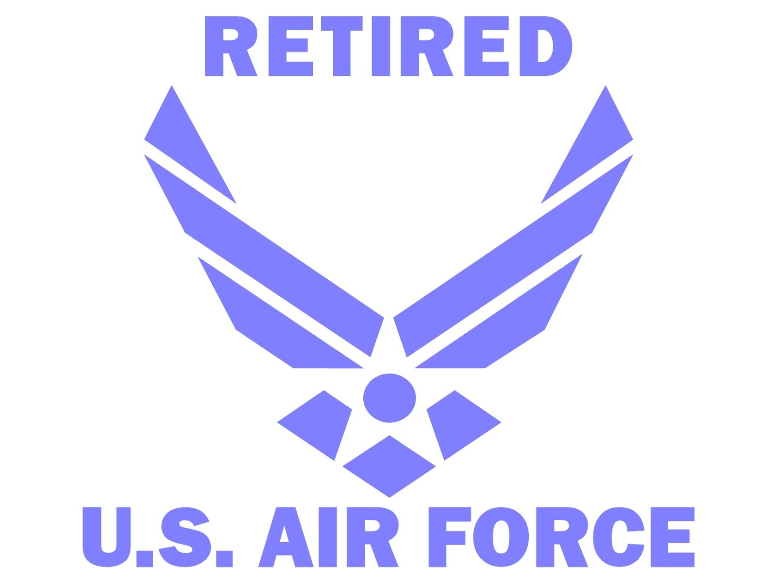 United States Air Force Retired USAF Die Cut Vinyl Decal Many Colors and Sizes