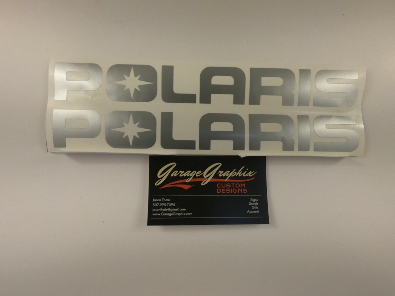 POLARIS 11″ WIDE X 1.5″ TALL 2 PACK VINYL DECALS PICK YOUR COLOR – TRACKED