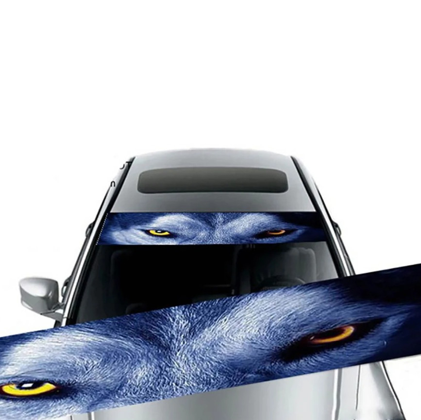 1pc Car Windshield Sunshade Sticker – 3D Vinyl Decorative Auto Decal – NEW