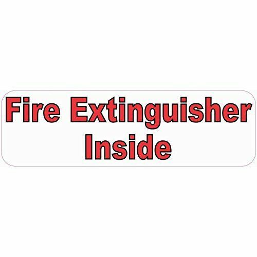 10in x 3in Fire Extinguisher Inside Magnet Magnetic Signs Vehicle Magnets
