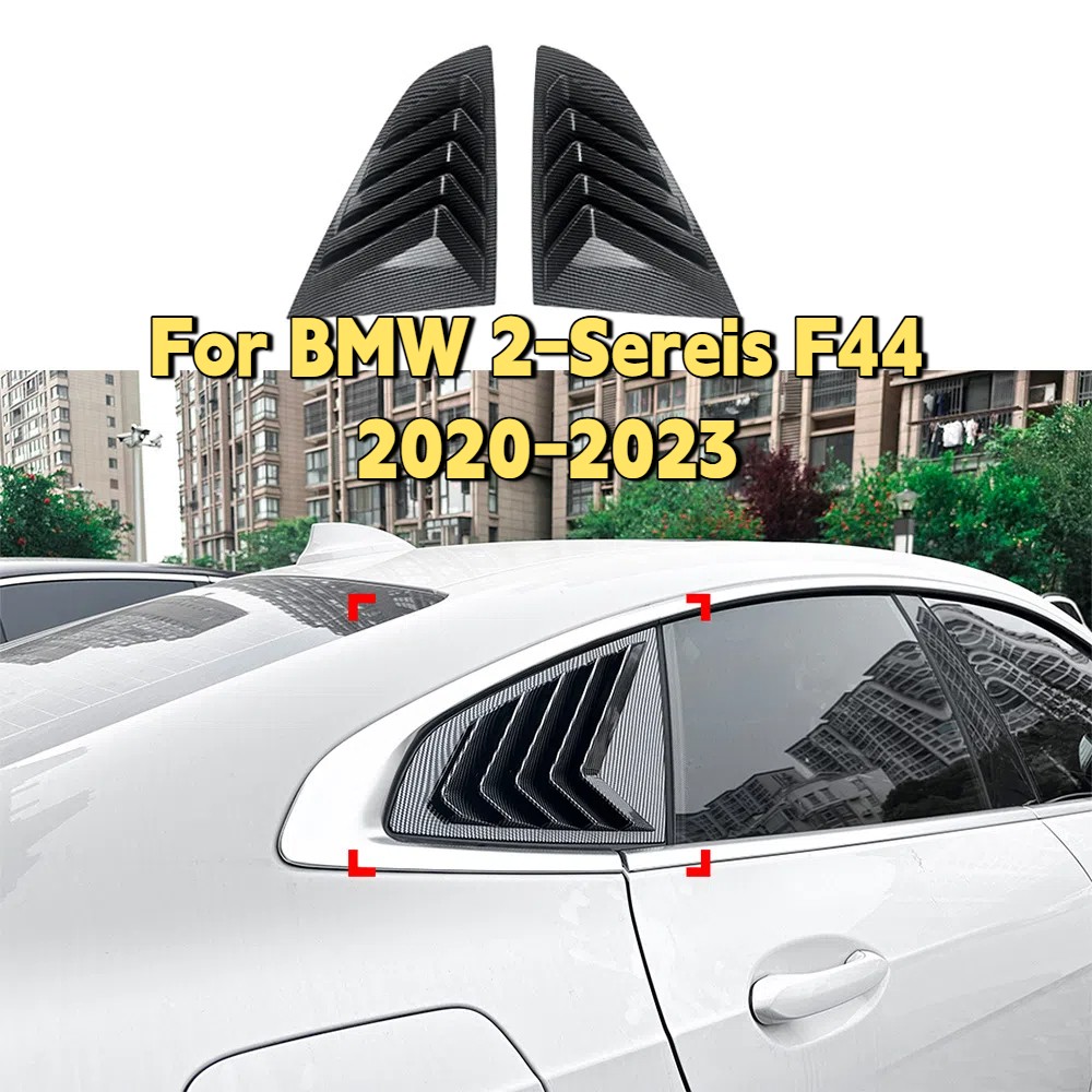 Rear Window Quarter Glass Duct Louver Vent Covers For BMW 2-Sereis F44 2020-2023