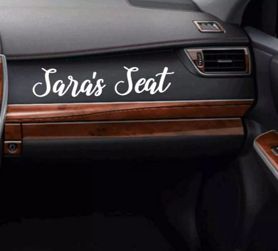 Girlfriends Seat Sticker for Car, Custom Name Vinyl Decal,Gift for Her, Gift for
