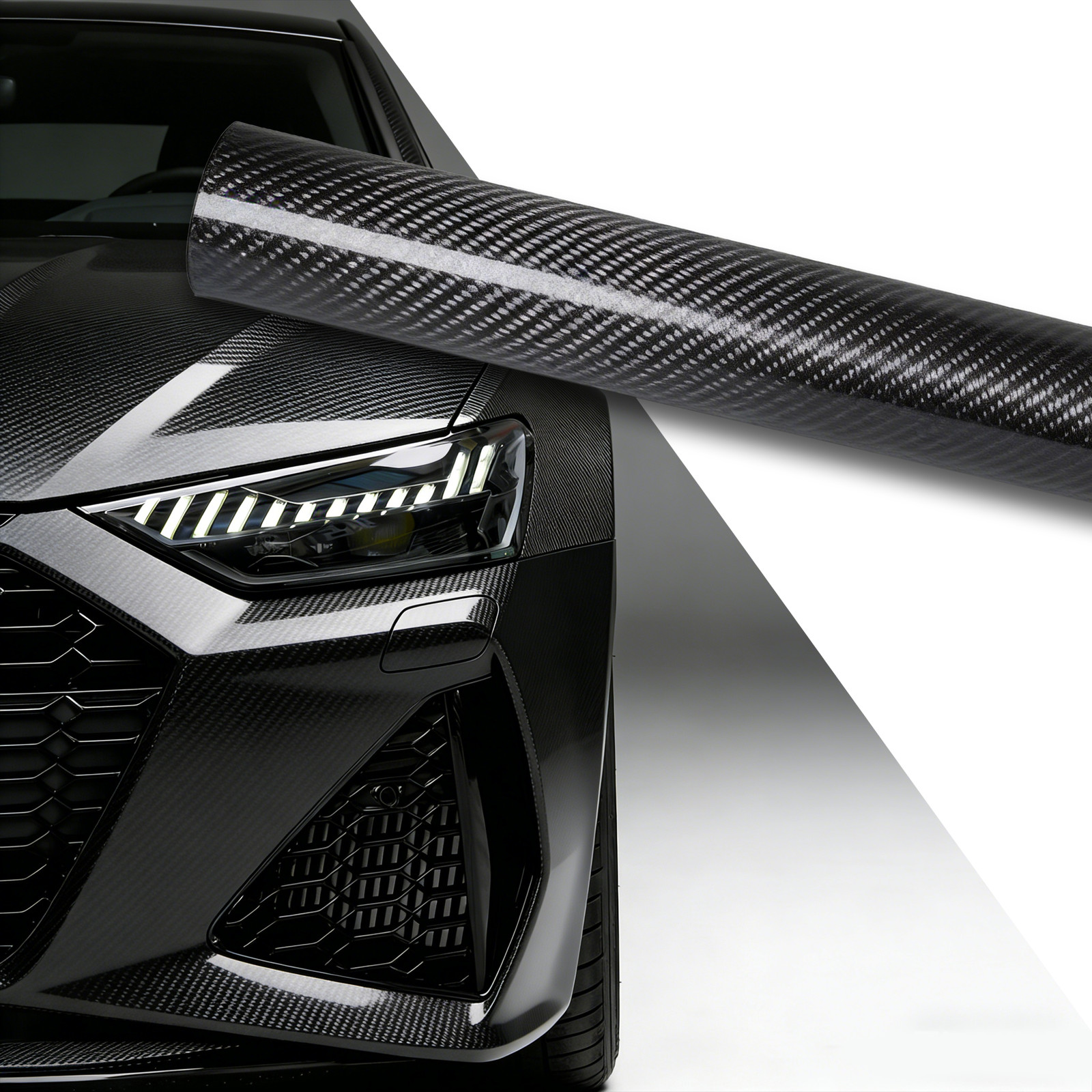 7D Premium Super Gloss Carbon Fiber Vinyl Film Wrap Bubble Free Air Release 6D