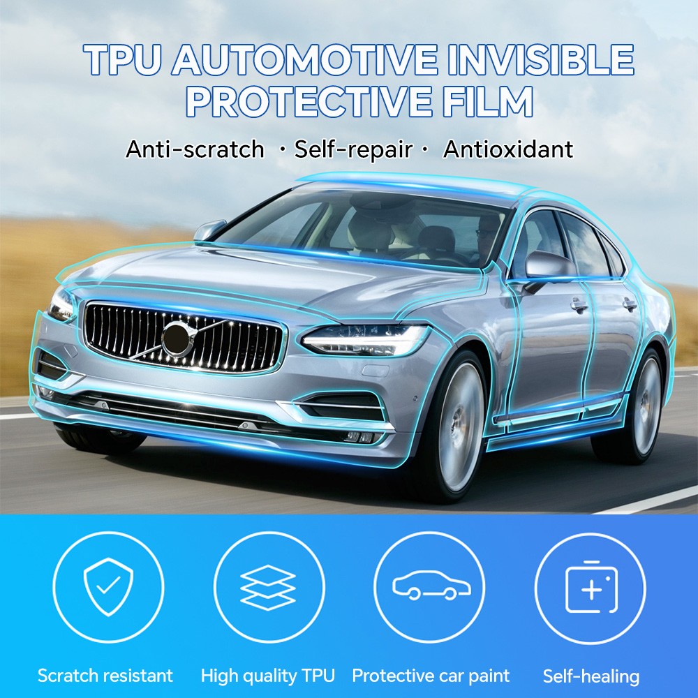 For Volvo S90 2017-2024 Precut Paint Protection Film Gloss Clear PPF TPU 8.5Mil