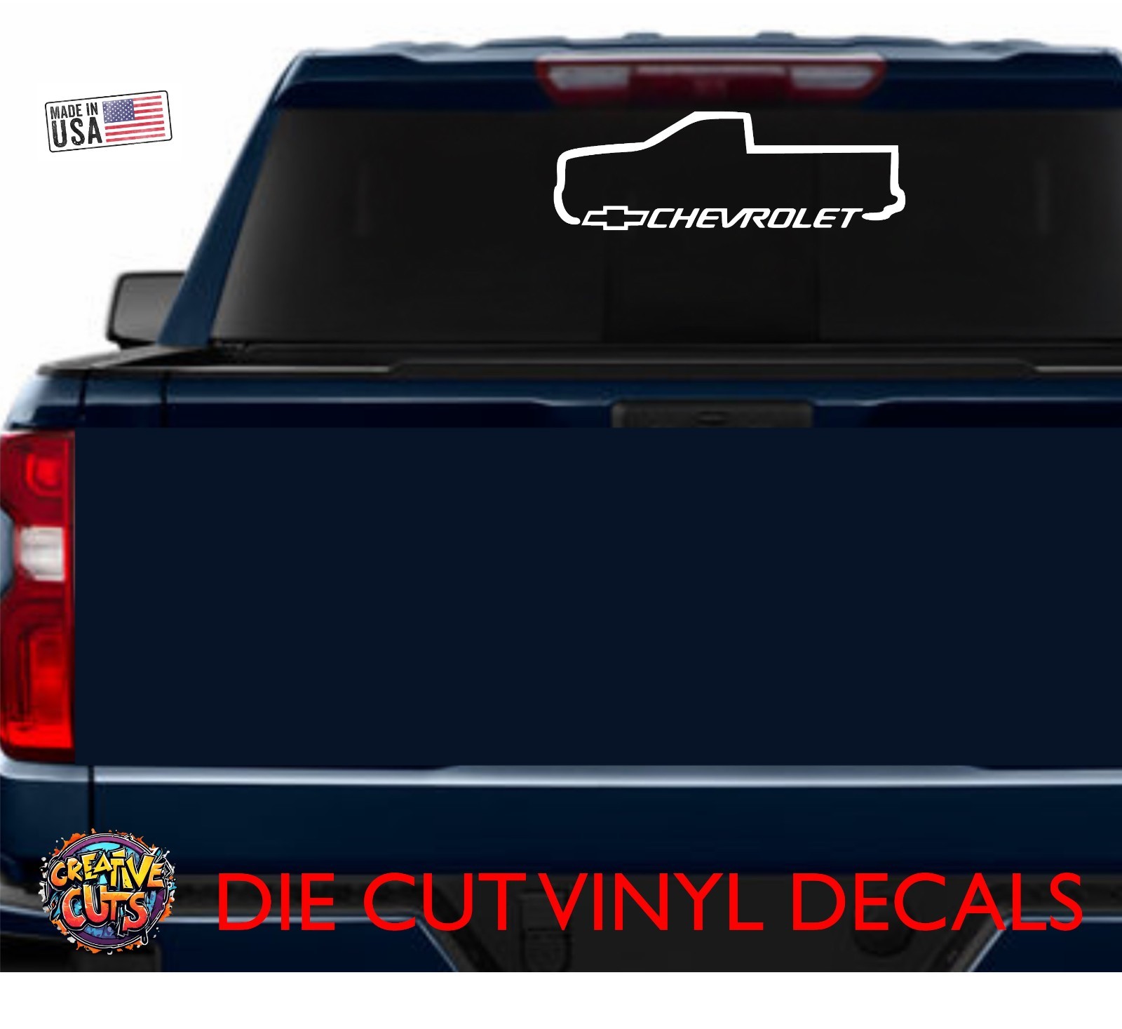 07-14 chevy silverado silhouette 1500 Decals truck vinyl stickers set of 2