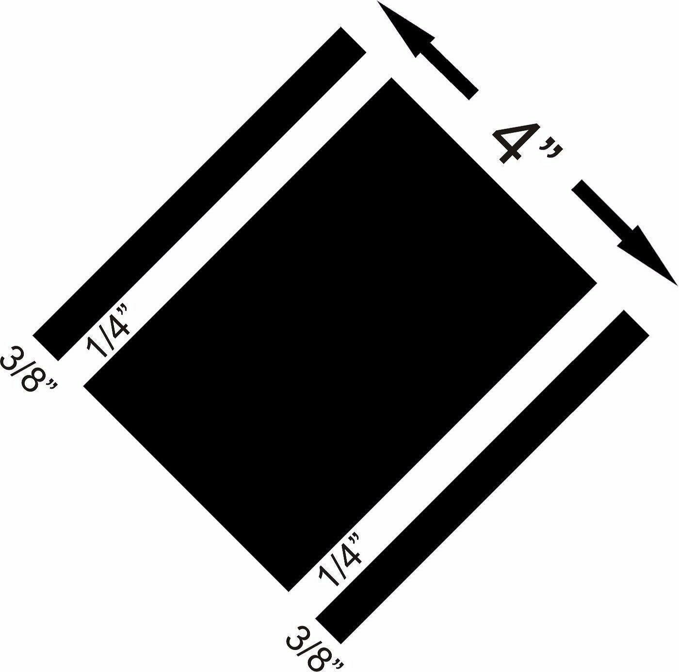 4″ x 72″ w/3/8″ Sides Racing Stripe Vinyl Decal for Cars, Trucks, Autos, RV’s