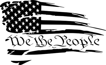 We The People Flag Decals
