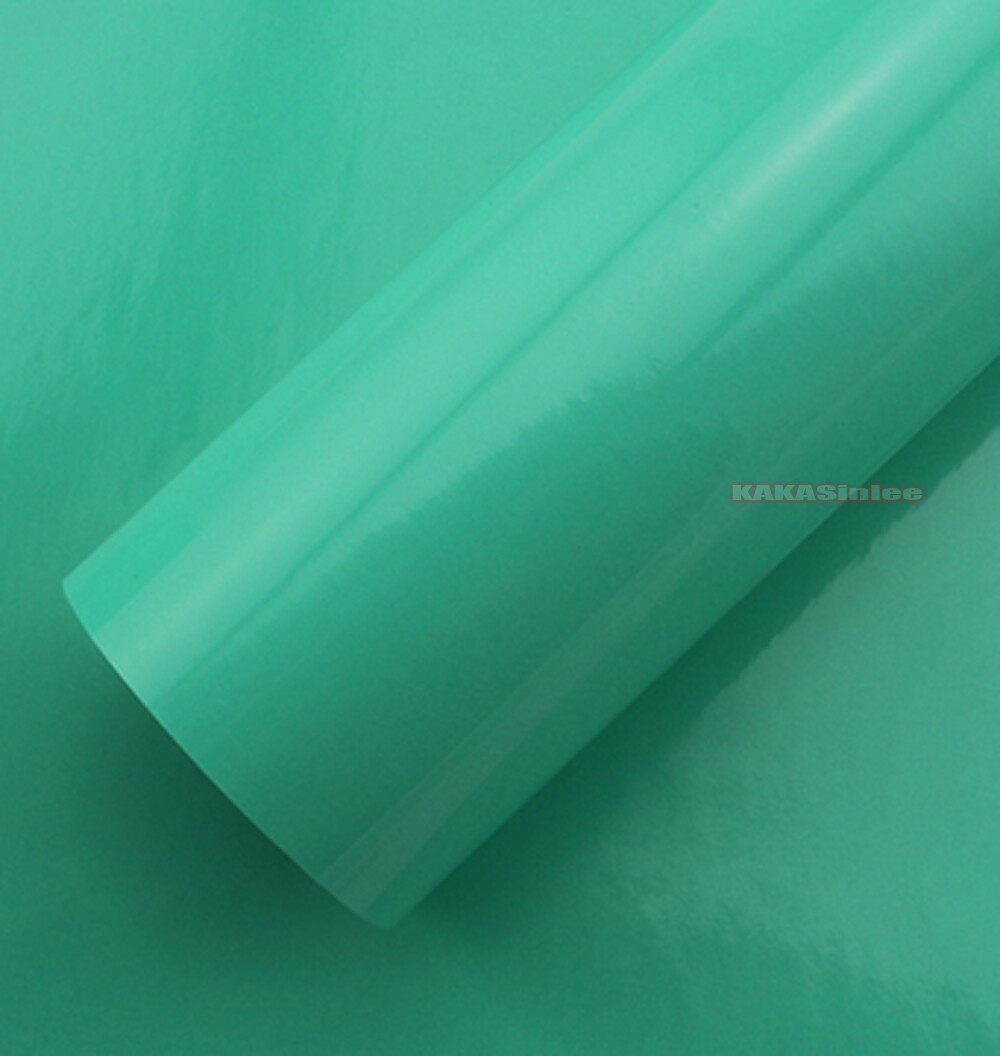 Full Car Wrap 50FT x 5FT Stretchable Glossy Lake Green Metallic Vinyl Sticker US
