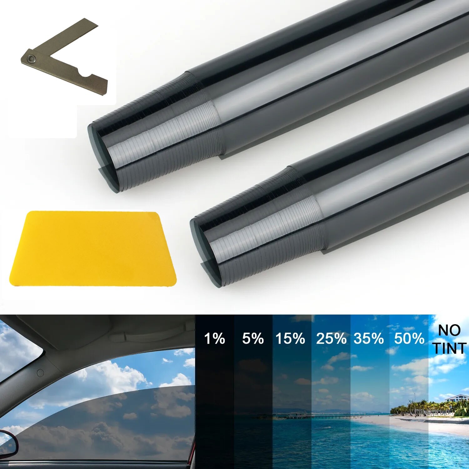 20″ x 10FT Uncut Car Window Tint Film Roll 1-50% VLT Auto Home Office Glass