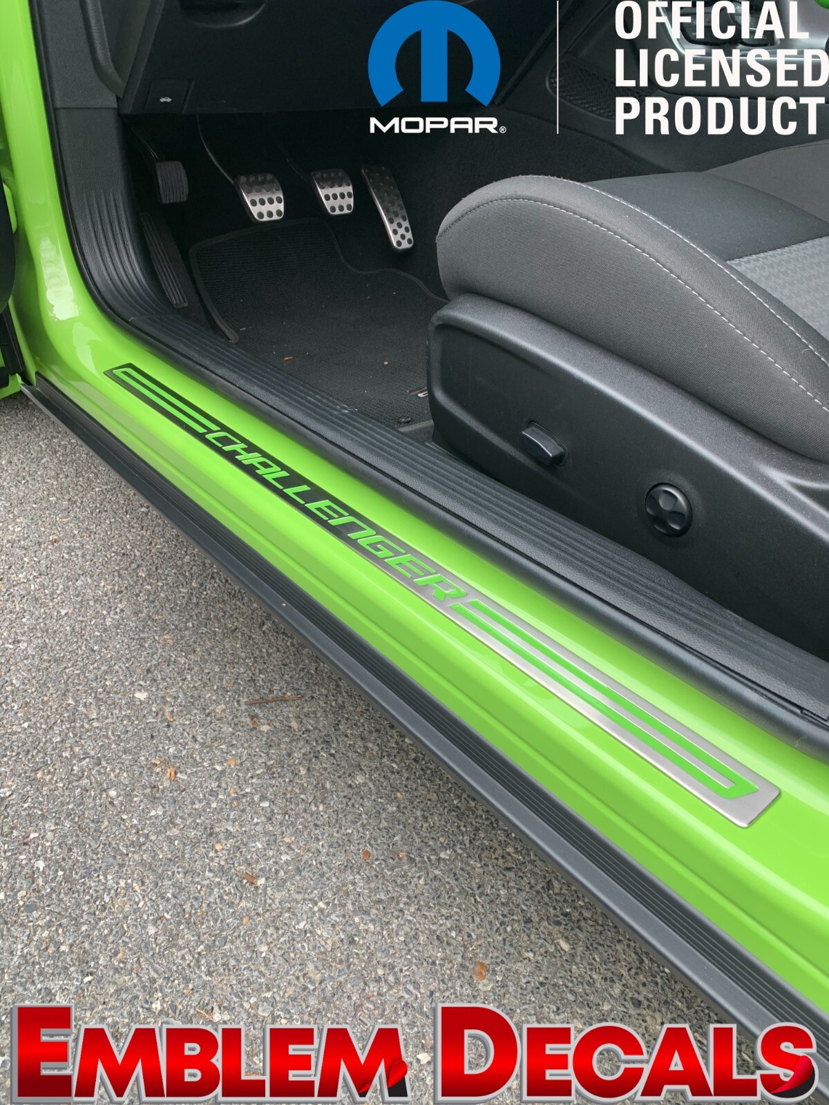 Dodge Challenger Door Sill Plate Decal 15 16 2017 2018 2019 2020 2021 2022 2023