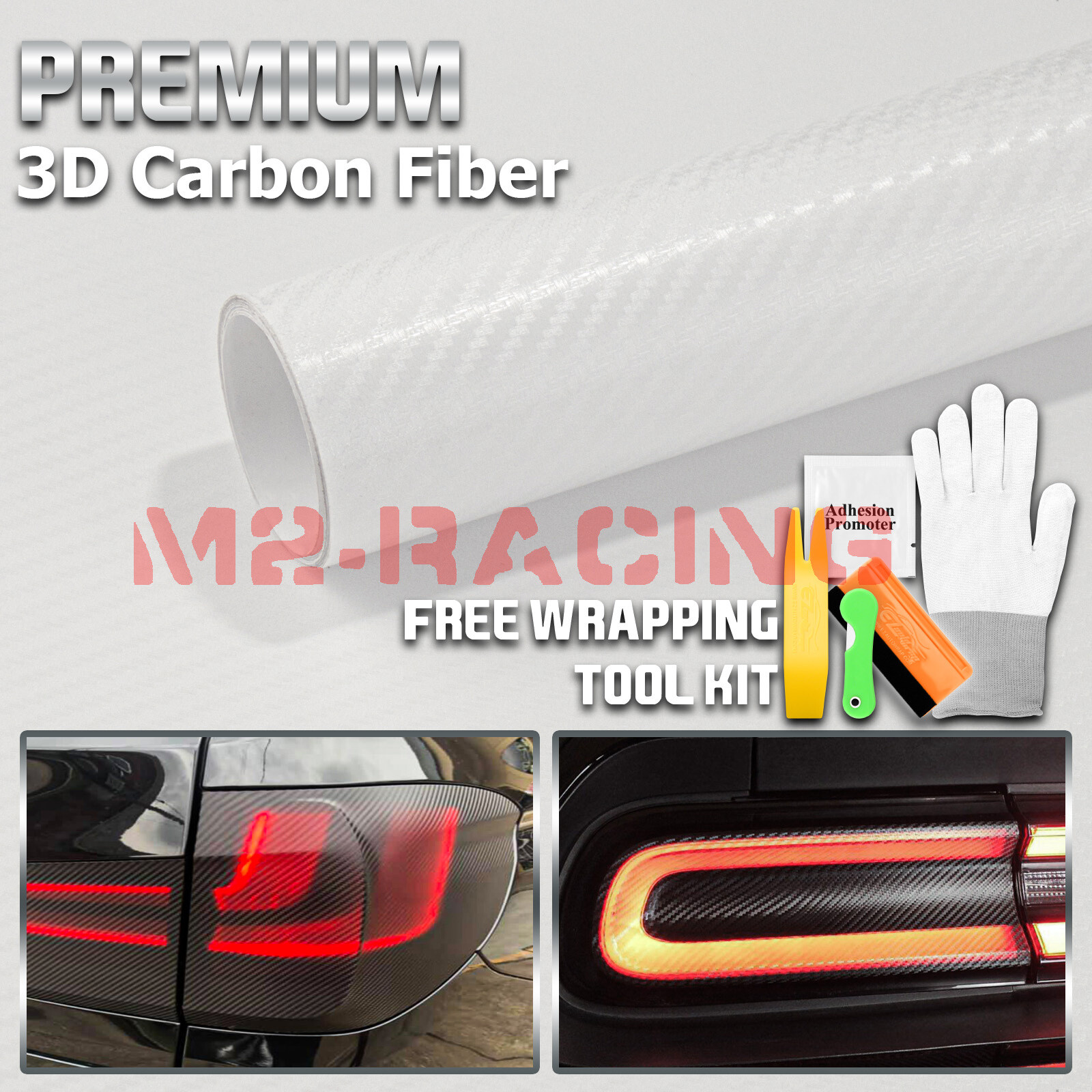 3D Carbon Fiber Clear Transparent Texture Matte Vinyl Car Wrap Sticker Decal DIY