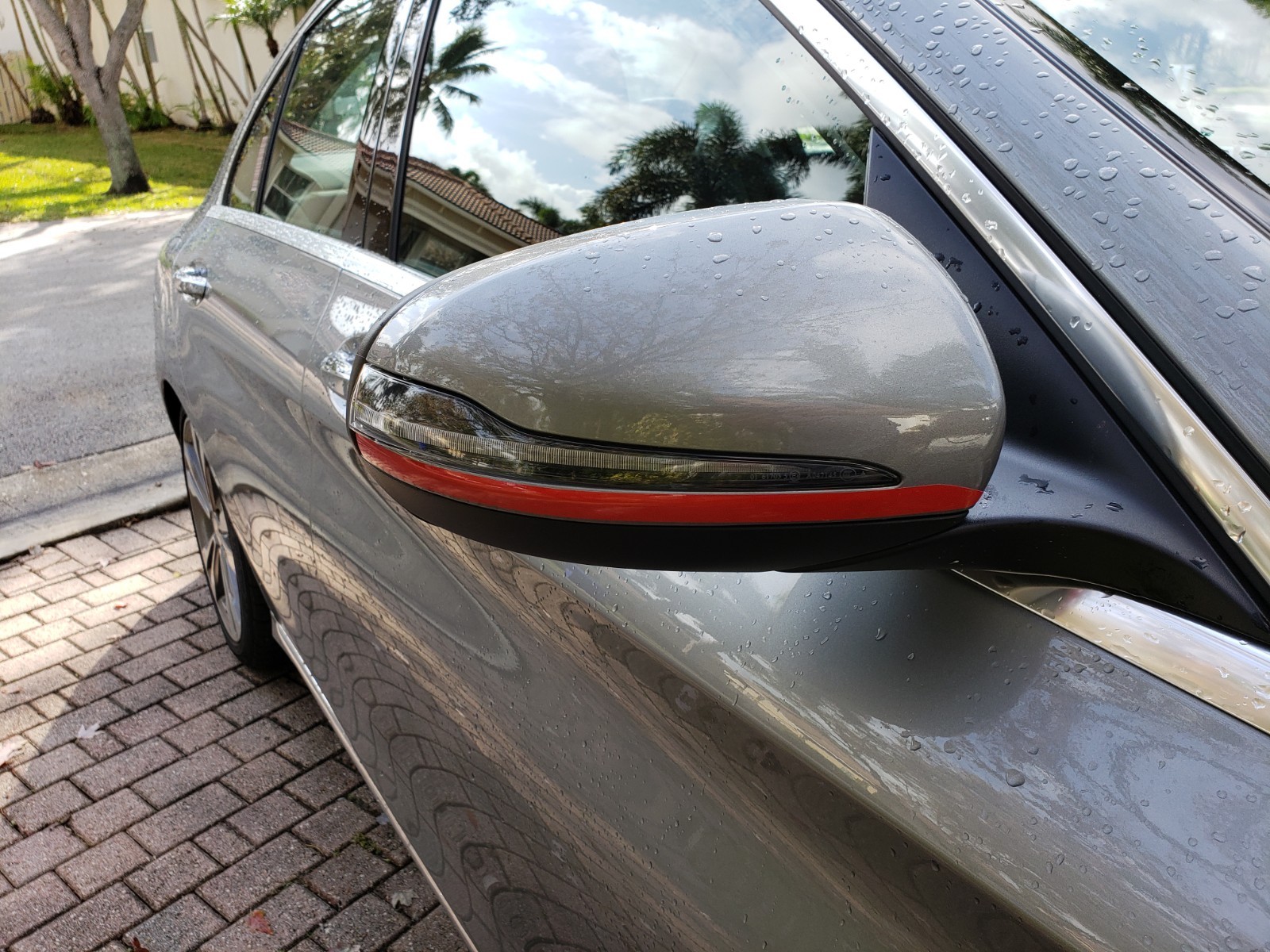 “AMG F1 STYLE” 2X REFLECTIVE EXTERIOR AUTOMOTIVE MIRROR VINYL STRIPS VON-ENG