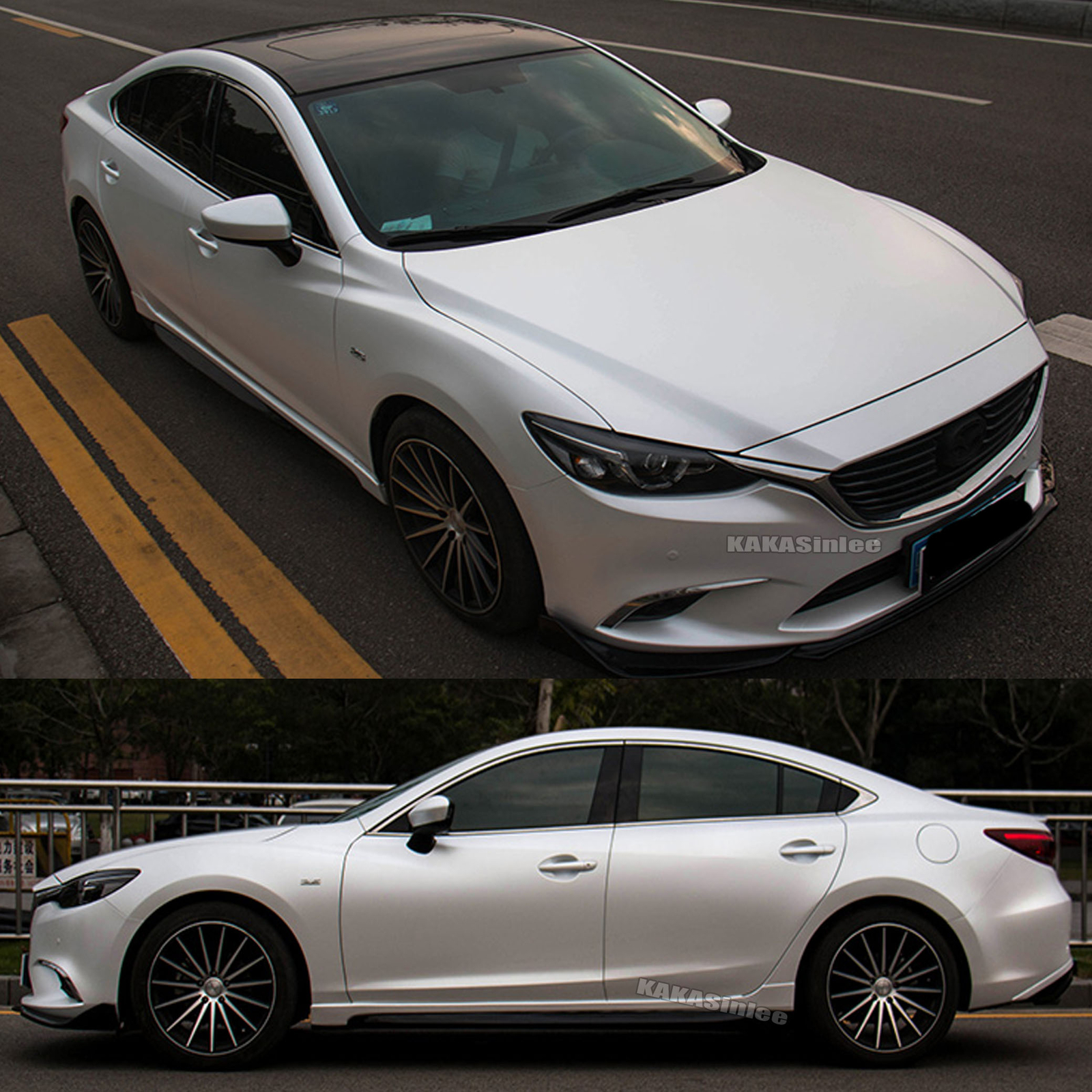 50FT X 5FT Full Car Wrap White Pearl Metal Matte Satin Chrome Vinyl Sticker HDUS
