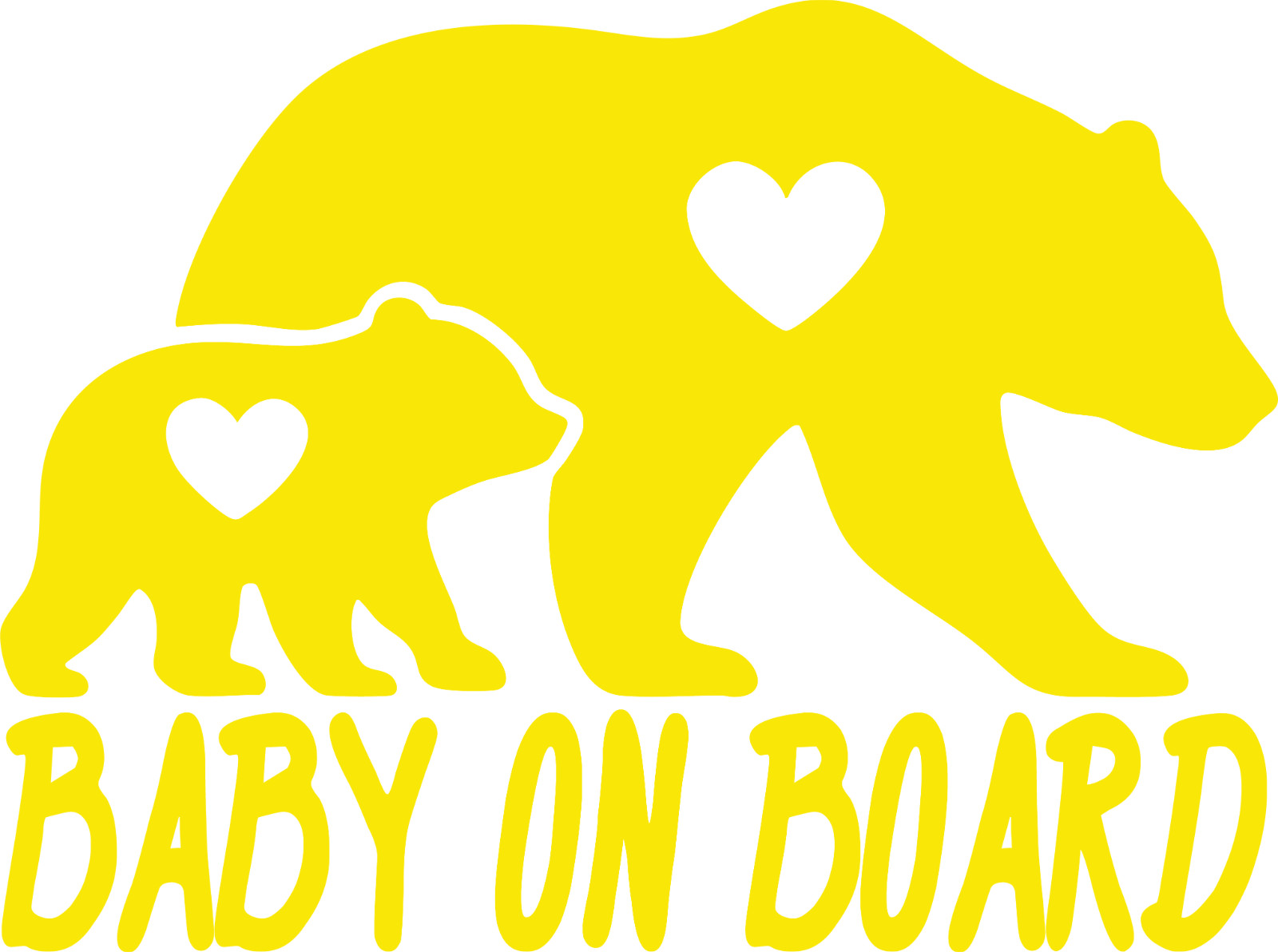 STICKER DAD – Baby on Board (Bears) Die-Cut Vinyl Decal (Size: 6 inch X 4.5 in)