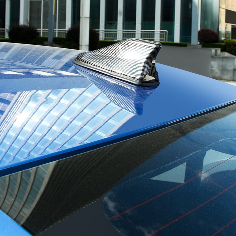 Shark Fin Car Roof Antenna Radio FM/AM Signal Aerial Carbon Fiber For Toy D