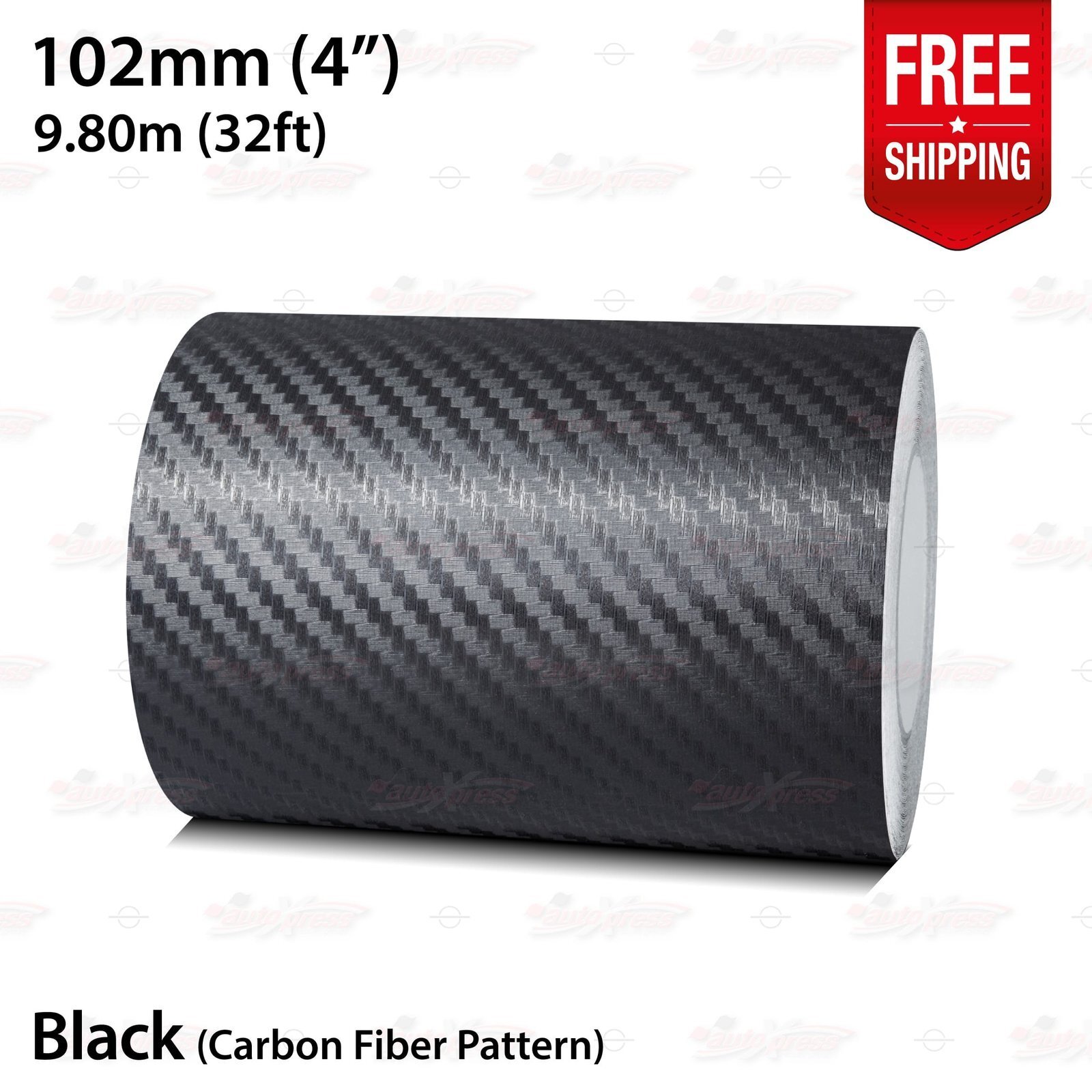 CARBON FIBER BLACK 4″ 102mm Roll PIN STRIPE PinStriping TAPE Decal Vinyl Sticker