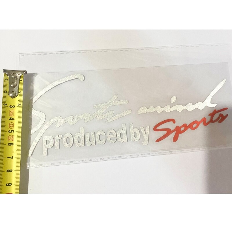 19X7CM White red Auto Sport Mind Decal Stickers Reflective Vinyl Graphic Sticker