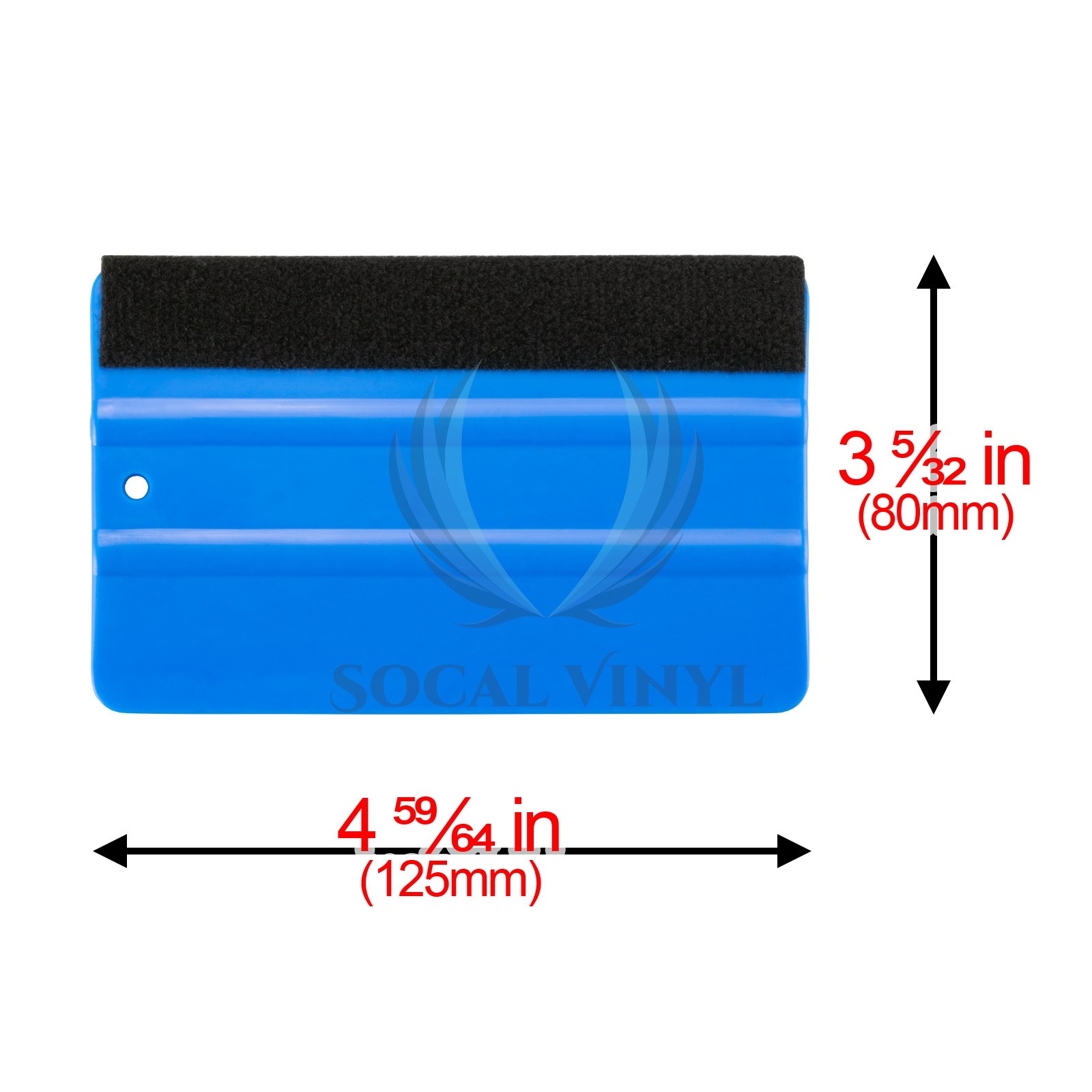 3x 5in Blue Soft Plastic Squeegee Felt Edge Vinyl Wrap Scraper Window Tint Tools