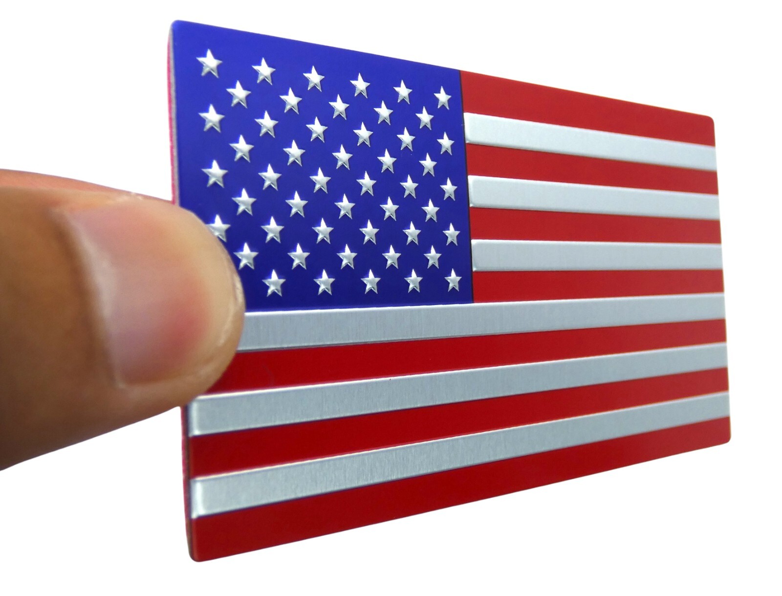 ALUMINUM American Flag Decal Sticker Car, Motorcycle, SUV, Truck, Patriotic