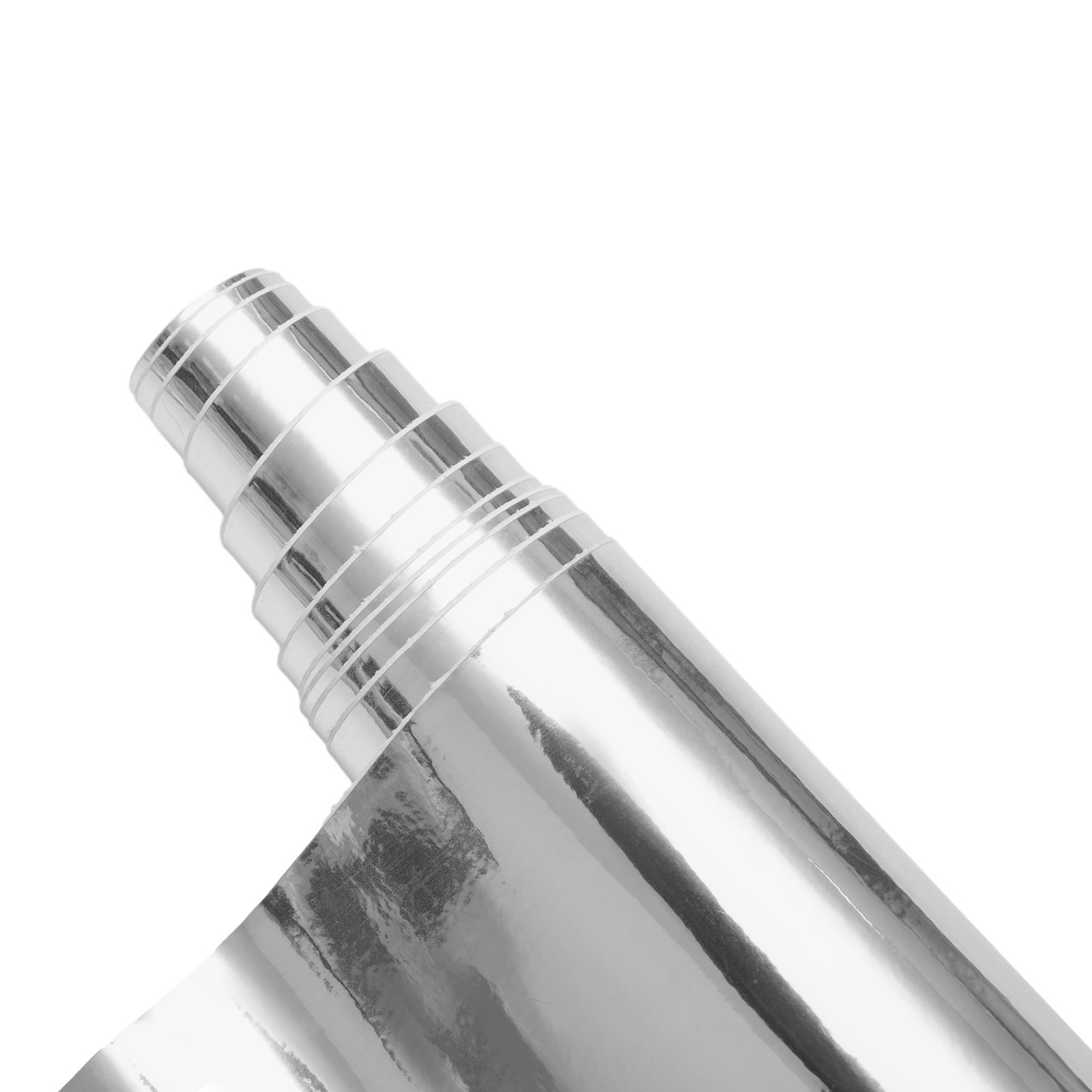 Silver Chrome Mirror Vinyl Wrap Film Roll Sheet Air Bubble 12 X 60 In