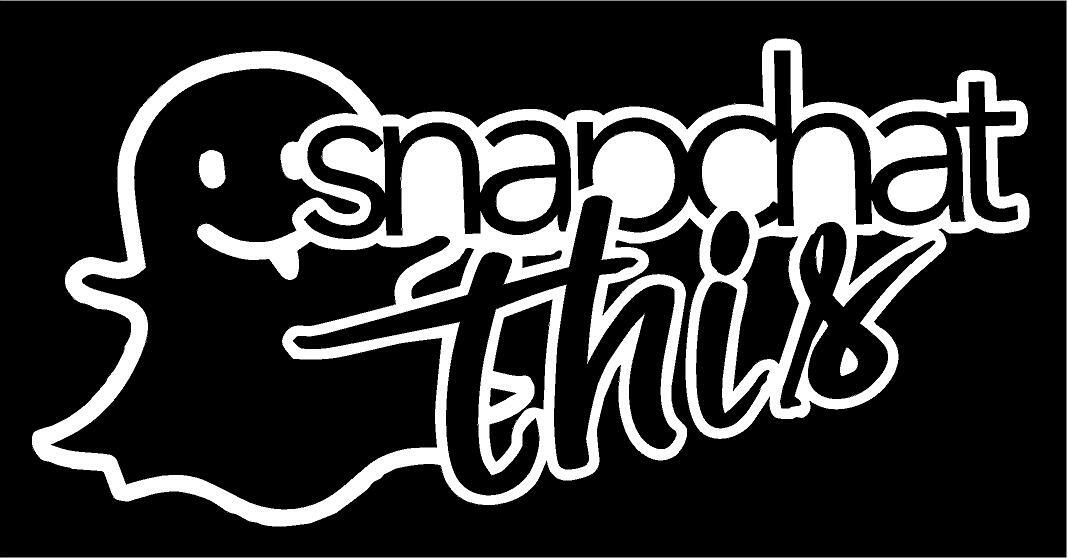 Snapchat This Vinyl Decal Snap Chat Social media truck laptop sticker window