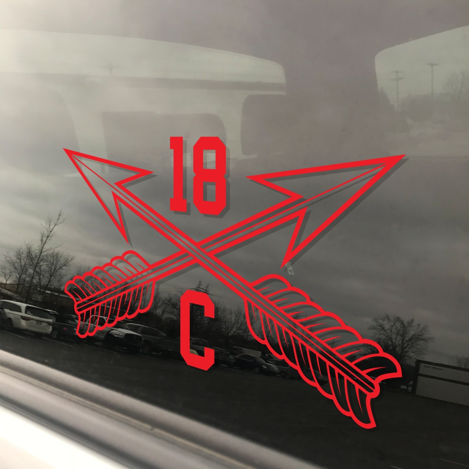 Army MOS 18C Engineer Sergeant SF Crossed Arrows Insignia Decal 3″ x 5.5″