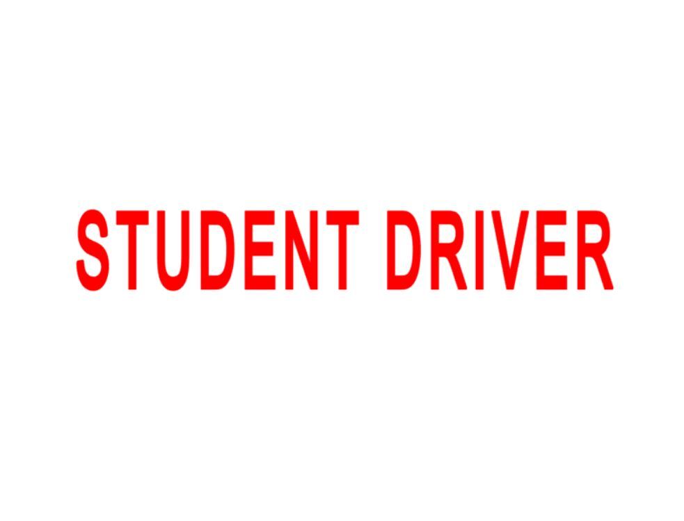 STUDENT DRIVER Sign Sticker PICK SIZE COLOR Vinyl Decal Car Windshield Bumper