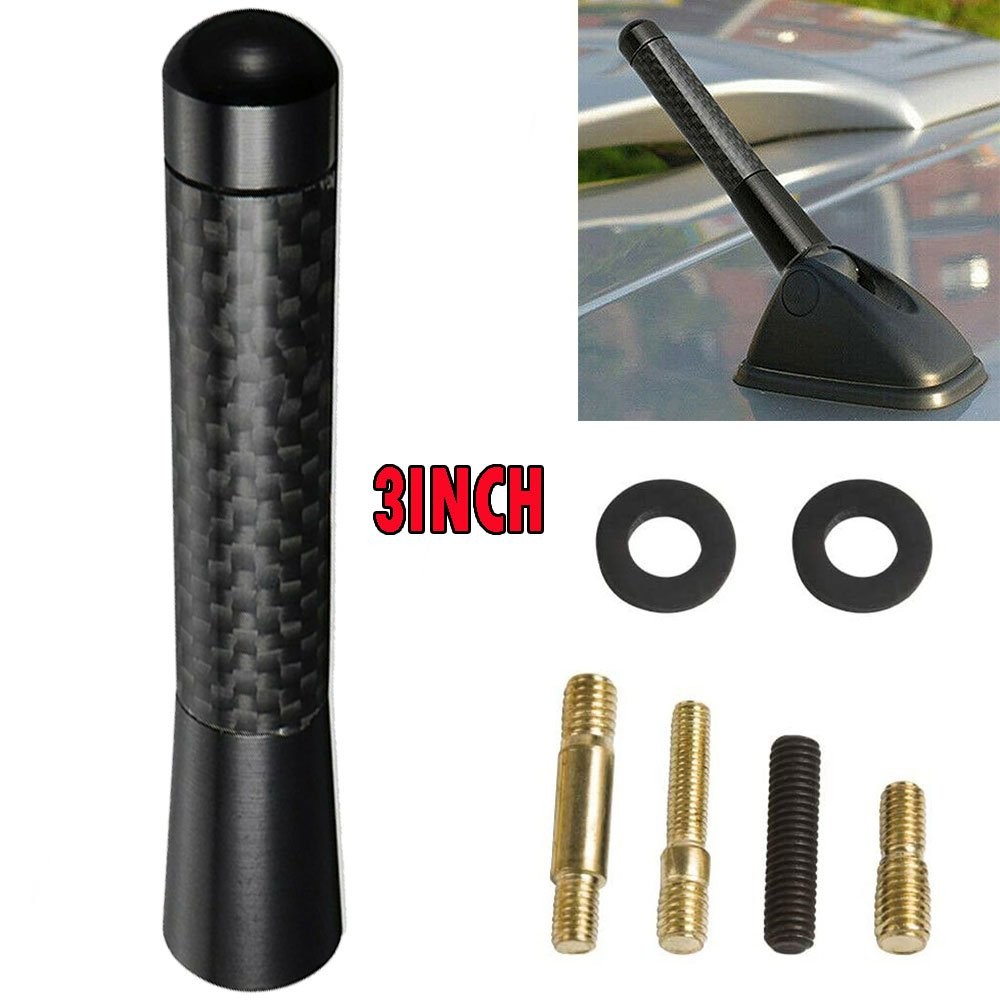 3″ Car Carbon Fiber Radio Aerial Bee Sting Mast Antenna For Ariel Arial Black H