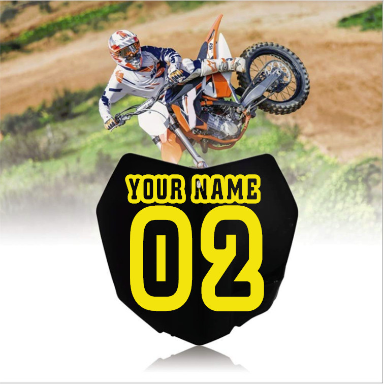 Racing Numbers Name Vinyl Decal Sticker for Dirt Bike Plate BMX Motocross Car[19