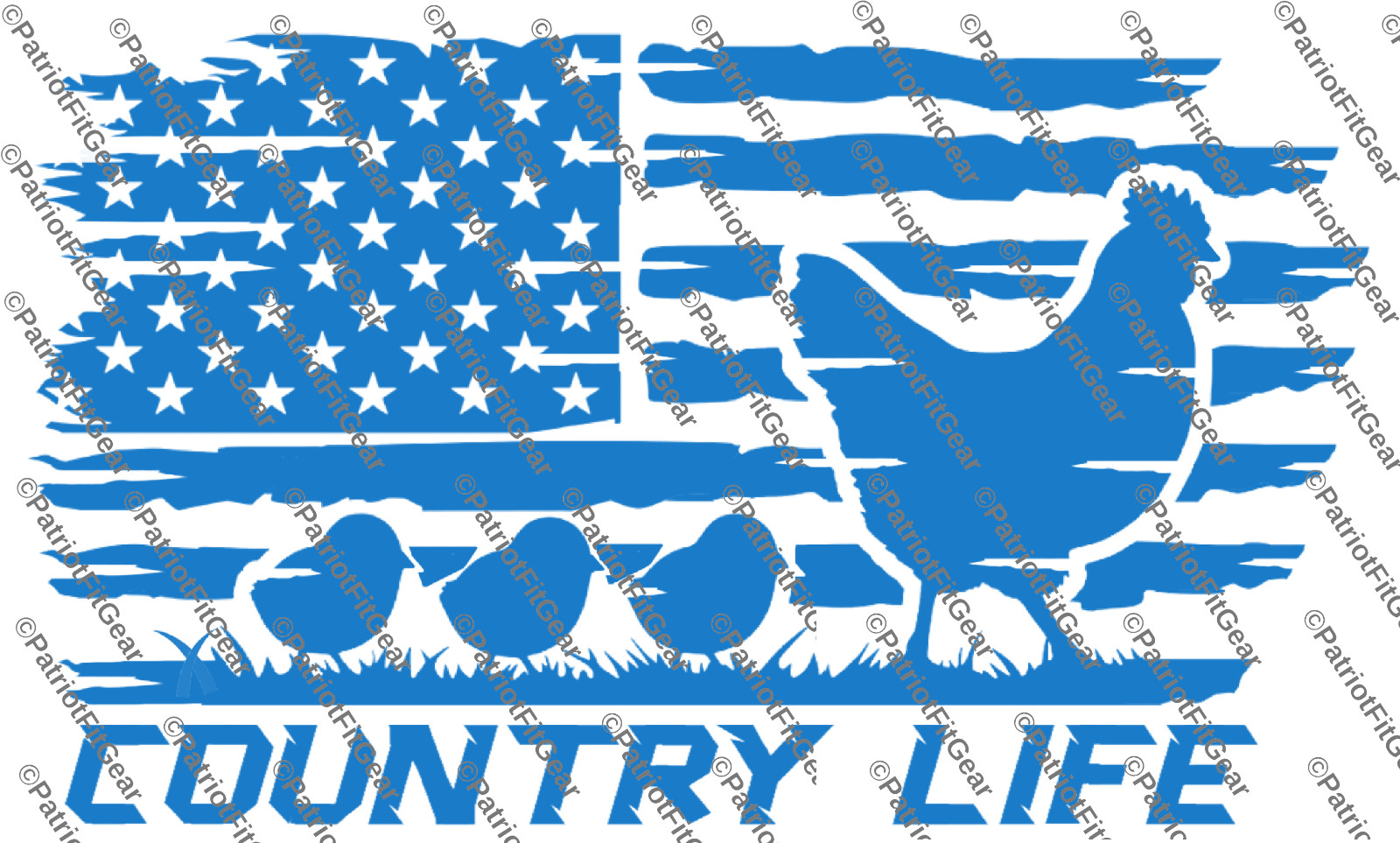 Chicken, Country Life, Hen, Chicks, Flag, Fowl, Poultry Farm, Custom Vinyl Decal