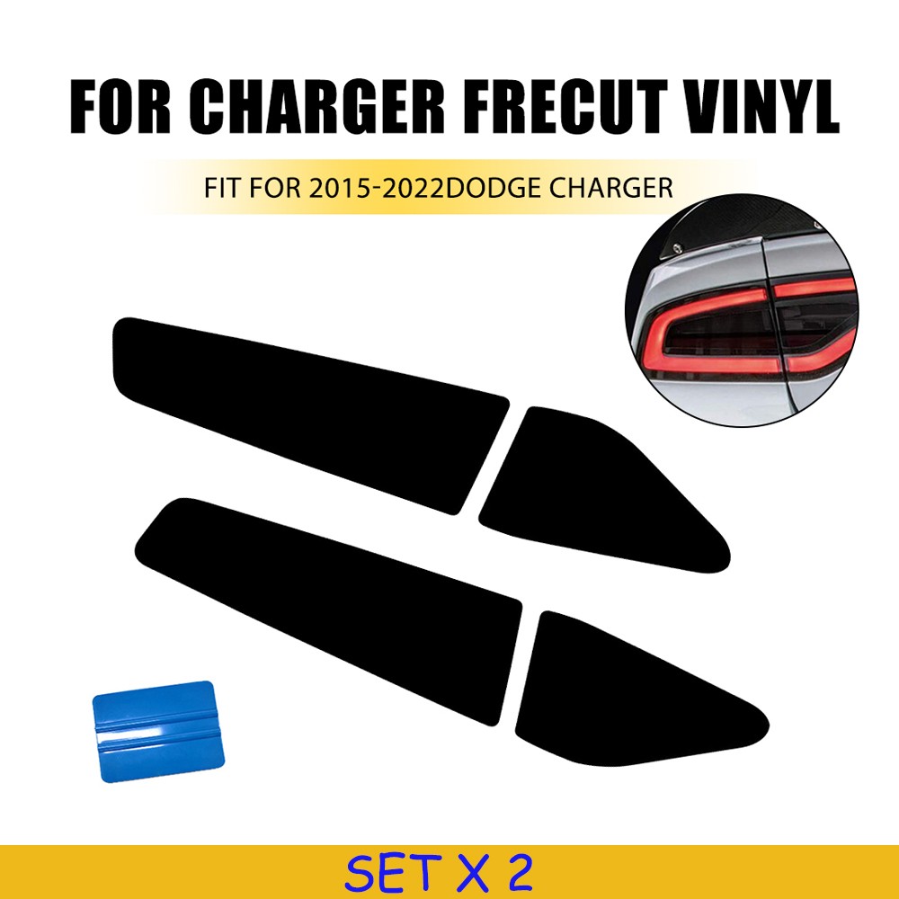 Smoked Film 20% for Dodge Charger 2015-2022 Tint Lens Vinyl Wrap Tail Light 8pcs