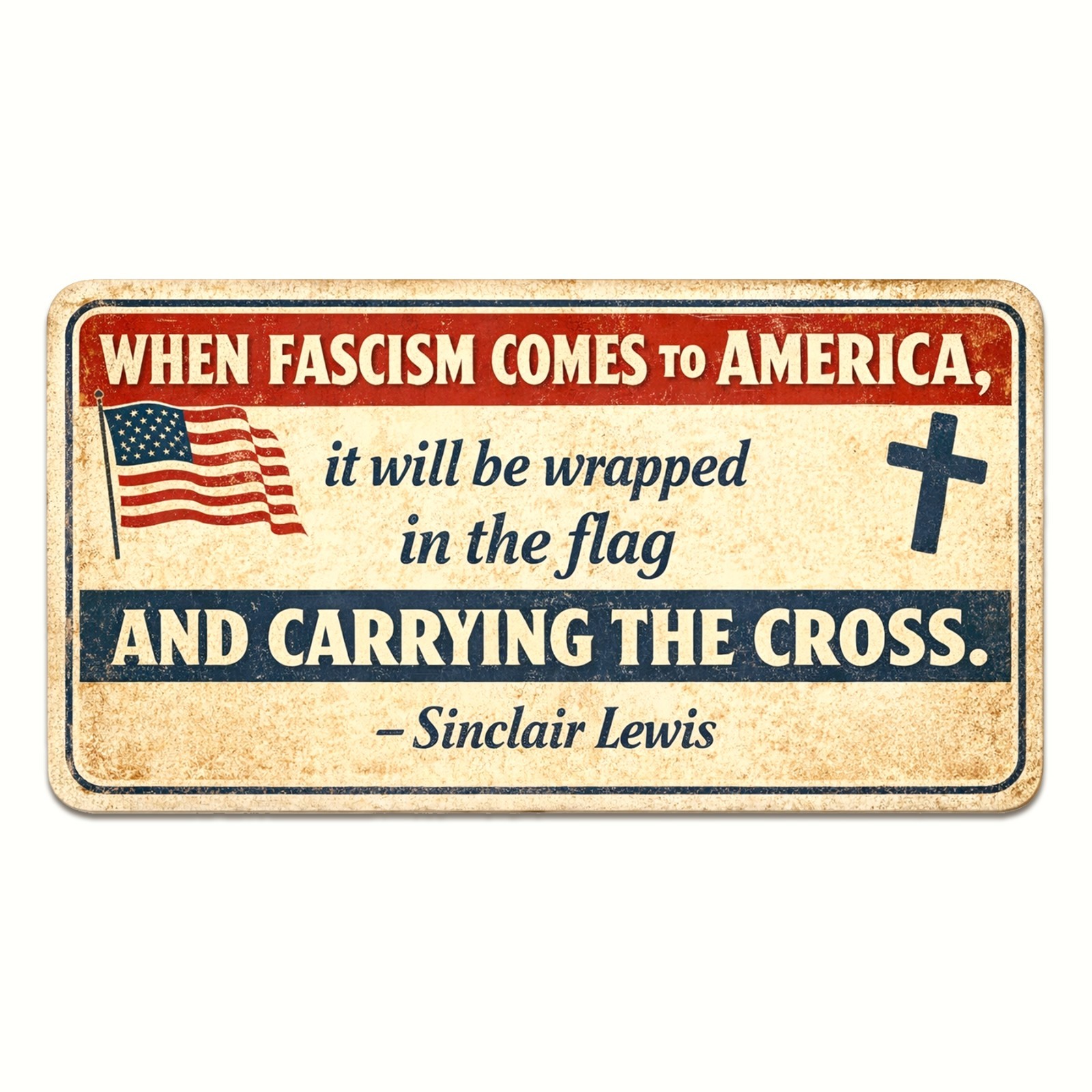 When Fascism Comes to America Bumper Sticker – [5” x 3”]