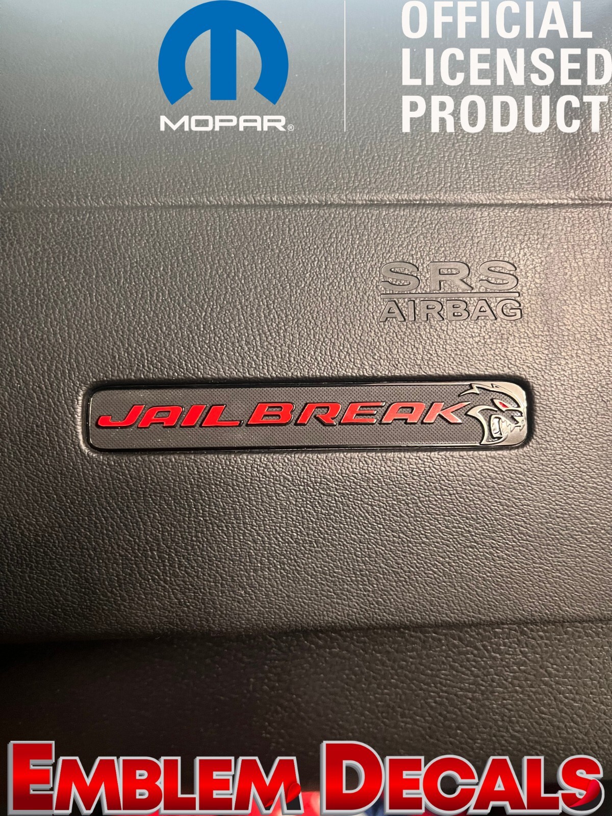 Dodge Challenger JAILBREAK Passenger Vent Decal 2022 2023