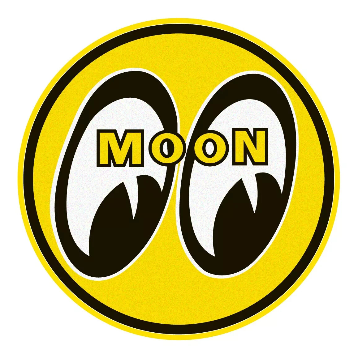 GENUINE MOON EQUIPPED OVAL DECAL – “GO WITH MOON!” – (3″ wide x 2″ tall)
