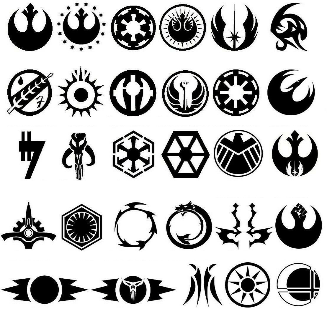 Star Wars Vinyl Decal Sticker Car Helmet Wall Window Laptop StarWars Symbols Art