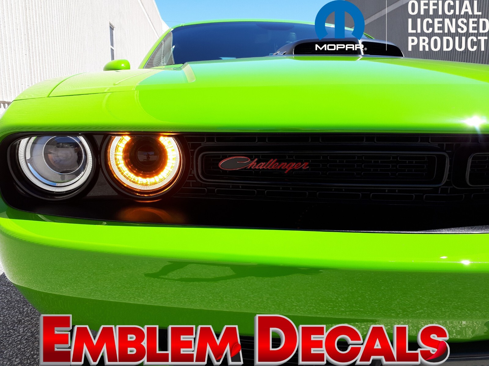 Dodge Challenger 70’s Script Grill Emblem Decal 15 16 17 18 19 2020 2021 2022 23