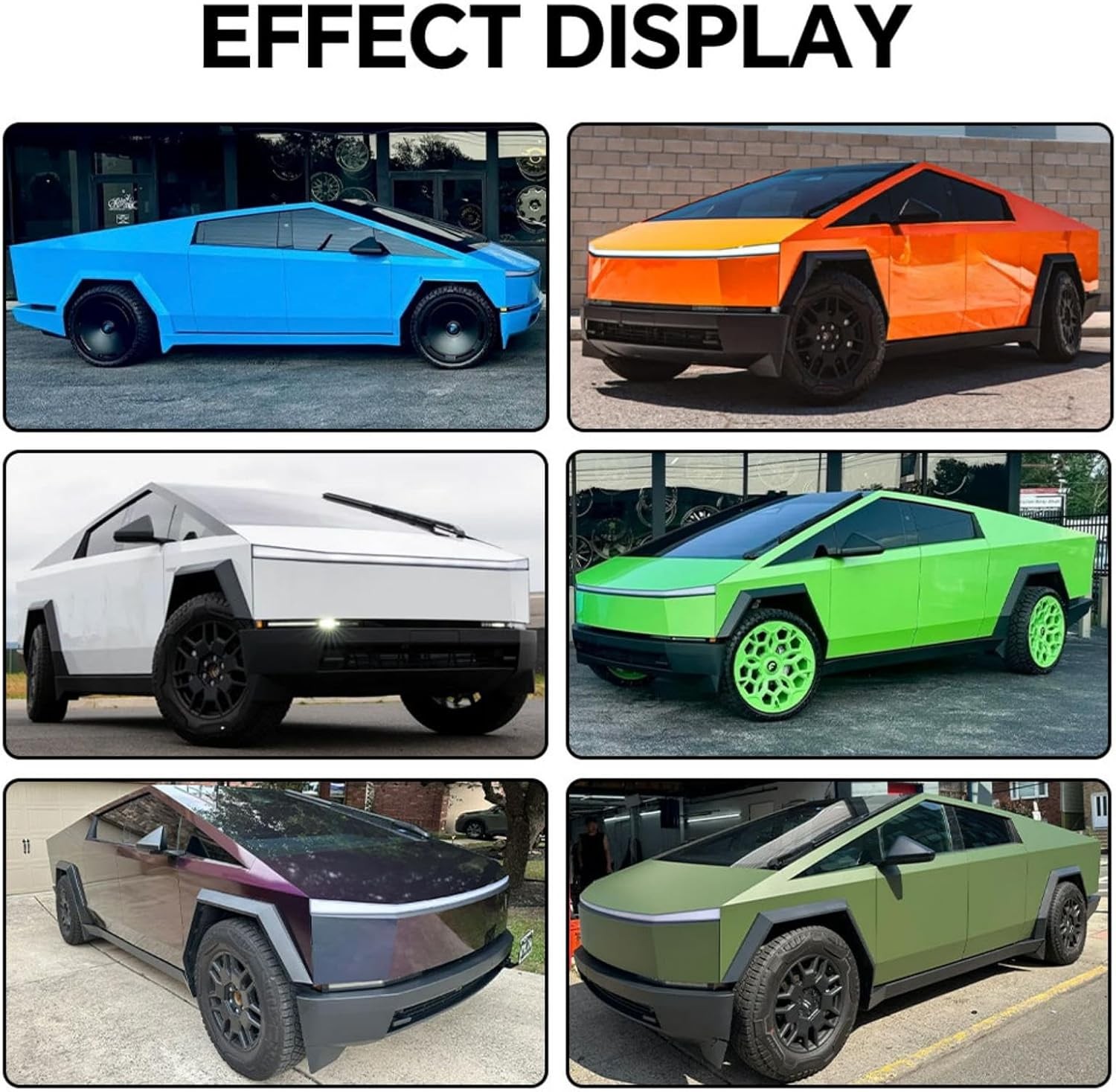 Tesla Cybertruck DIY PPF Paint Protection Film Wrap Color Change PreCut Kits