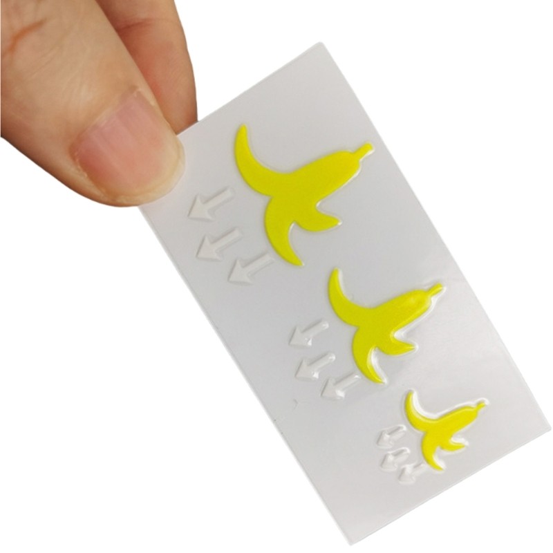 None Fading Weather Resistant Automotive Interior Stickers Yellow Button Decals