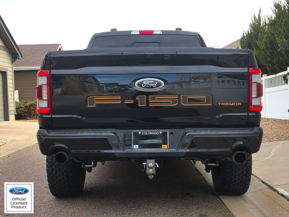 Fits 2021-2026 Ford F150 tailgate F-150 letter With Outlines Sticker Vinyl Decal