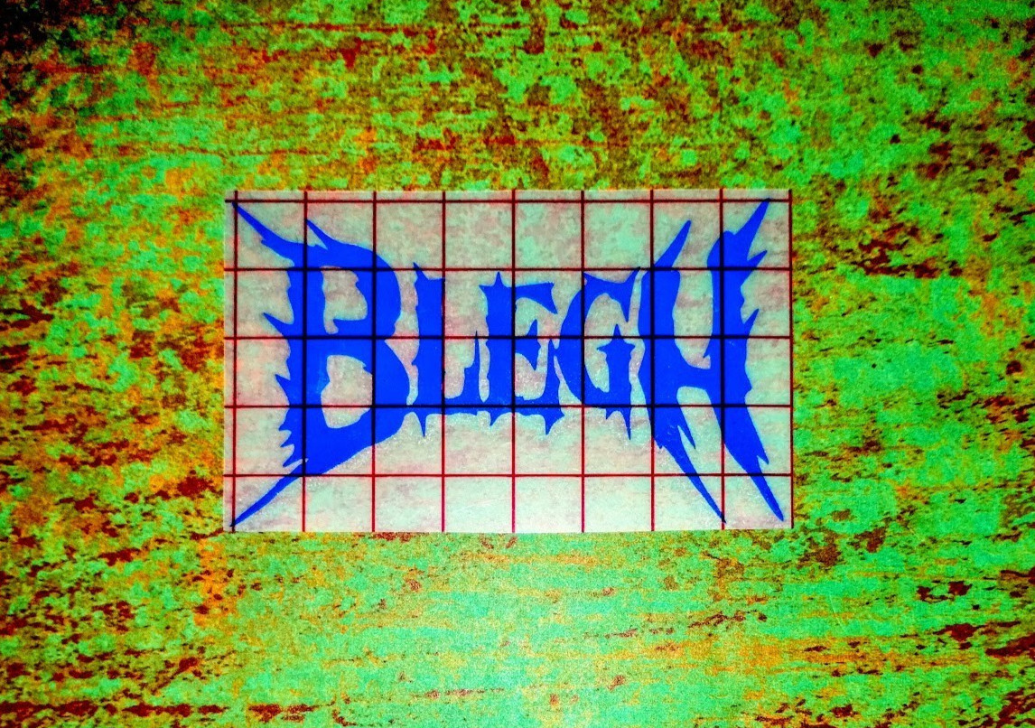 Blegh Vinyl Decal | Metal Font | Expression | Phrase | Metalcore | Sound | Grunt